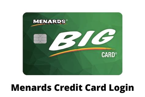 menards credit card login